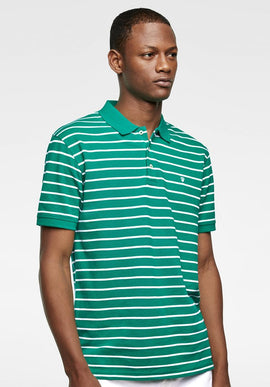 Basic Striped Polo Shirt