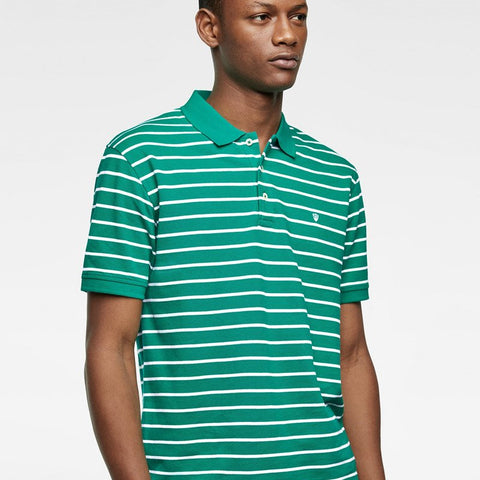 Basic Striped Polo Shirt
