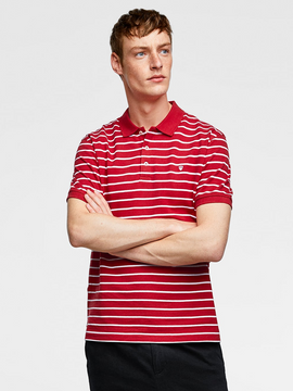 Basic Striped Polo Shirt